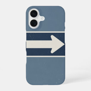 Coque iPhone 16 Panneau fléché rétro à sens unique