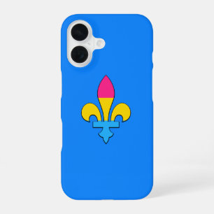 Coque iPhone 16 Pansexualité fierté fleur-de-lis inhabituel iPhone