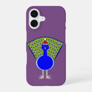 Coque iPhone 16 Paon de Noël drôle