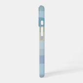 Coque iPhone 16 Papier à lettres pastel à carreaux bleu sarcelle v (Côté gauche)