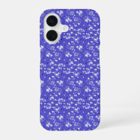 Papier peint baroque - motif de fleurs bleues