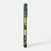 Coque iPhone 16 Papier peint Dragon Paon de William Morris (Côté droit)