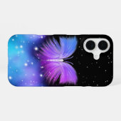 Coque iPhone 16 Papillon cosmique de fantasy spatiale (Verso Horizontal)