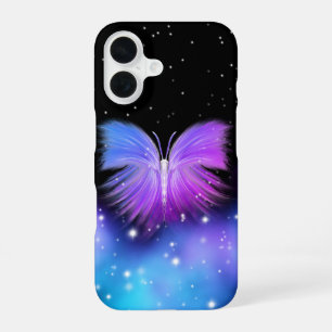 Coque iPhone 16 Papillon cosmique de fantasy spatiale