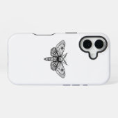 Coque iPhone 16 Papillon de nuit (Verso Horizontal)
