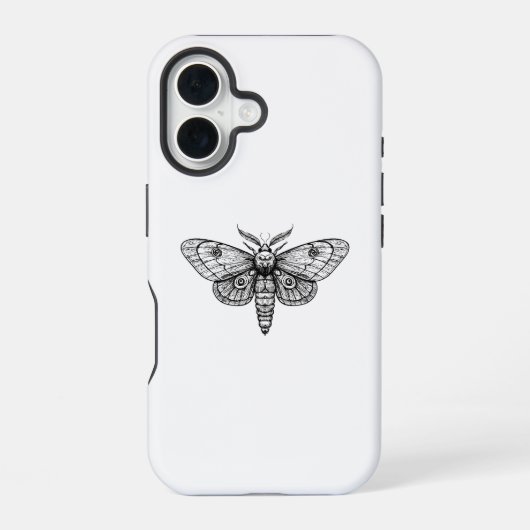 Coque iPhone 16 Papillon de nuit (Verso)