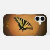Coque iPhone 16 Papillon et lune (Verso Horizontal)