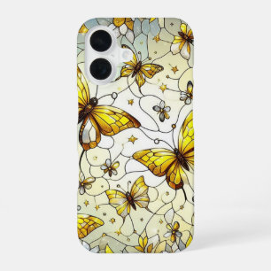 Coque iPhone 16 Papillon Motif Vitrail