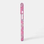 Coque iPhone 16 Papillon Rose (Côté gauche)