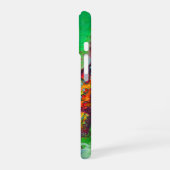 COQUE iPhone 16 PAPILLON ROUGE DANS LE VERT (Côté gauche)