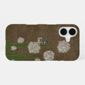 Coque iPhone 16 Papillon Tree Nymph sur une fleur blanche (Verso Horizontal)