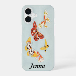 Coque iPhone 16 Papillons asiatiques vintage