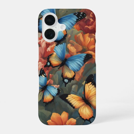 Coque iPhone 16 Papillons et Fleurs (Verso)