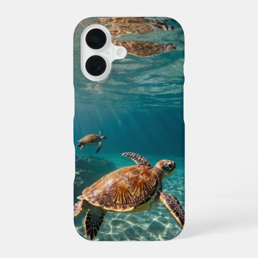 Coque iPhone 16 Parade des tortues (Verso)