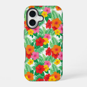 Coque iPhone 16 Paradis de l'Hibiscus Tropical Florale d'Été Vib