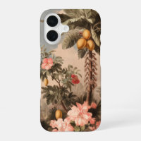 Paradis tropical vintage avec palmiers