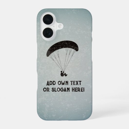 Coque iPhone 16 Parapente Flottant sous la canopée propre slogan / (Verso)