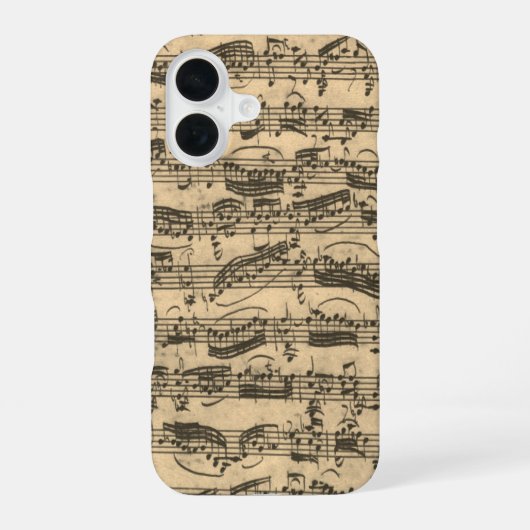Coque iPhone 16 Partitions de JS Bach (Verso)