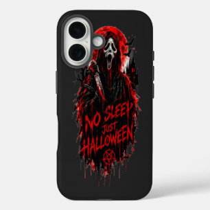 Coque iPhone 16 Pas de sommeil, juste un cri d'Halloween Design go