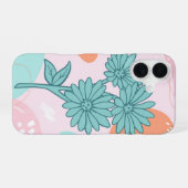 Coque iPhone 16 Pastel Abstrait Floral (Verso Horizontal)
