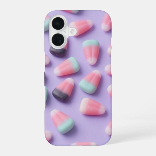 Coque iPhone 16 Pastel Candy Corn Halloween Phone Case (Verso)