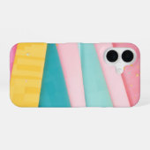 Coque iPhone 16 Pastel Confetti Stripes (Verso Horizontal)