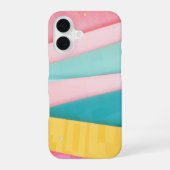 Coque iPhone 16 Pastel Confetti Stripes (Verso)