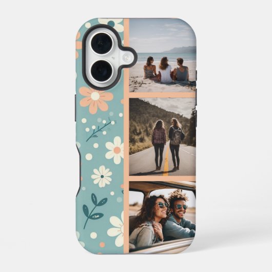 Coque iPhone 16 Pastel Garden Delight Photo Collage (Verso)