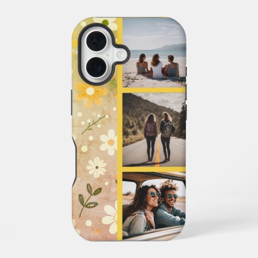 Coque iPhone 16 Pastel Garden Delight Photo Collage (Verso)