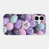 Coque iPhone 16 Pastel Ghost Marshmallows Halloween Case (Verso Horizontal)