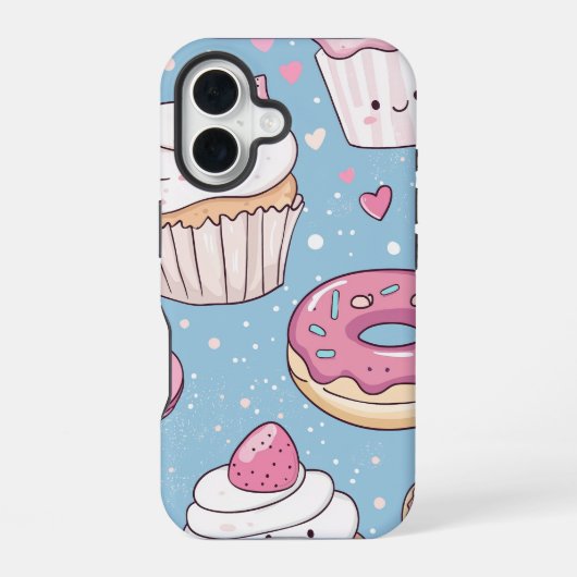 Coque iPhone 16 Pastel Kawaii Traitements : Boîtier téléphonique A (Verso)
