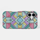 Coque iPhone 16 pastel mosaïque (Verso Horizontal)