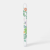 Coque iPhone 16 Pastel Orange Dachshund with Flower – Custom Name (Côté gauche)