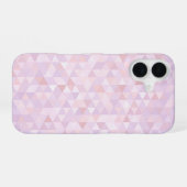 Coque iPhone 16 Pastel Pink Triangle Pattern (Verso Horizontal)