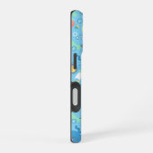Coque iPhone 16 Pastel Retro Floral Pattern Lavender Mint (Côté droit)