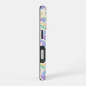 Coque iPhone 16 Pastel Retro Floral Pattern Lavender Mint (Côté droit)