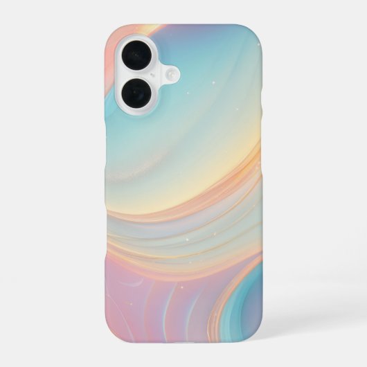 Coque iPhone 16 Pastel Waves Dreamy Gradient Art Phone Case (Verso)