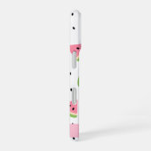 Coque iPhone 16 Pastèques roses, graines de pastèque, votre nom (Côté droit)