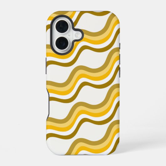 Coque iPhone 16 Pattern de Golden Waves (Verso)