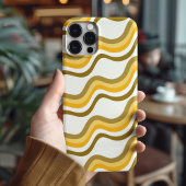 Coque iPhone 16 Pattern de Golden Waves