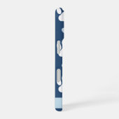 Coque iPhone 16 Pattes de chien, Pattes blanches, Cœurs bleus, Vot (Côté droit)