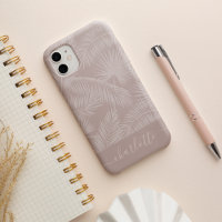 Paume botanique rose Taupe Tropical Feuille Motif