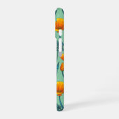 Coque iPhone 16 Pavot et papillons de nuit de Californie sur jade (Côté gauche)