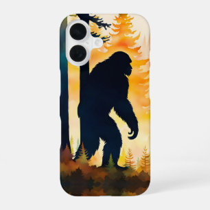 Coque iPhone 16 Paysage d'automne Sasquatch au coucher du soleil