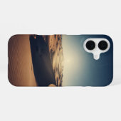 Coque iPhone 16 Paysage désertique étoilé rétro (Verso Horizontal)