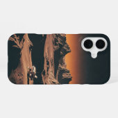 Coque iPhone 16 Paysage lunaire vintage (Verso Horizontal)