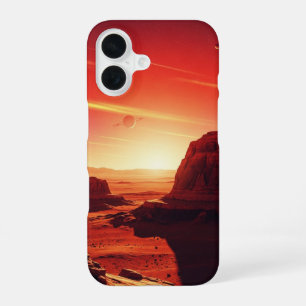 Coque iPhone 16 Paysage Martien Vintage