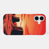 Coque iPhone 16 Paysage Martien Vintage (Verso Horizontal)