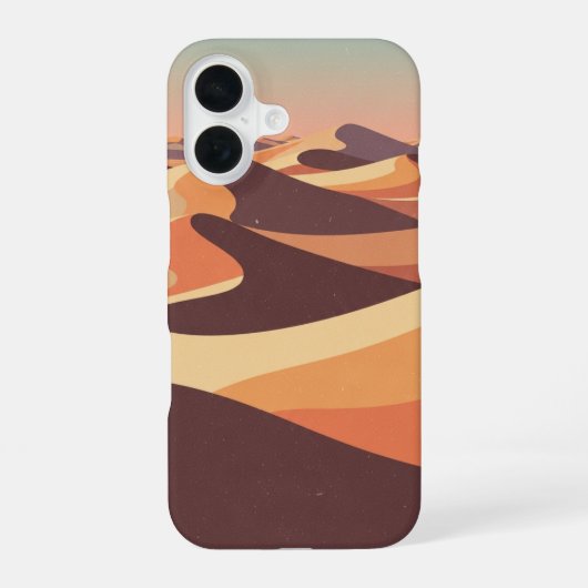 Coque iPhone 16 Paysage Rétro de Ripple du Désert (Verso)