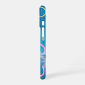 Coque iPhone 16 Paysage urbain néon vibrant futuriste de nuit (Côté gauche)